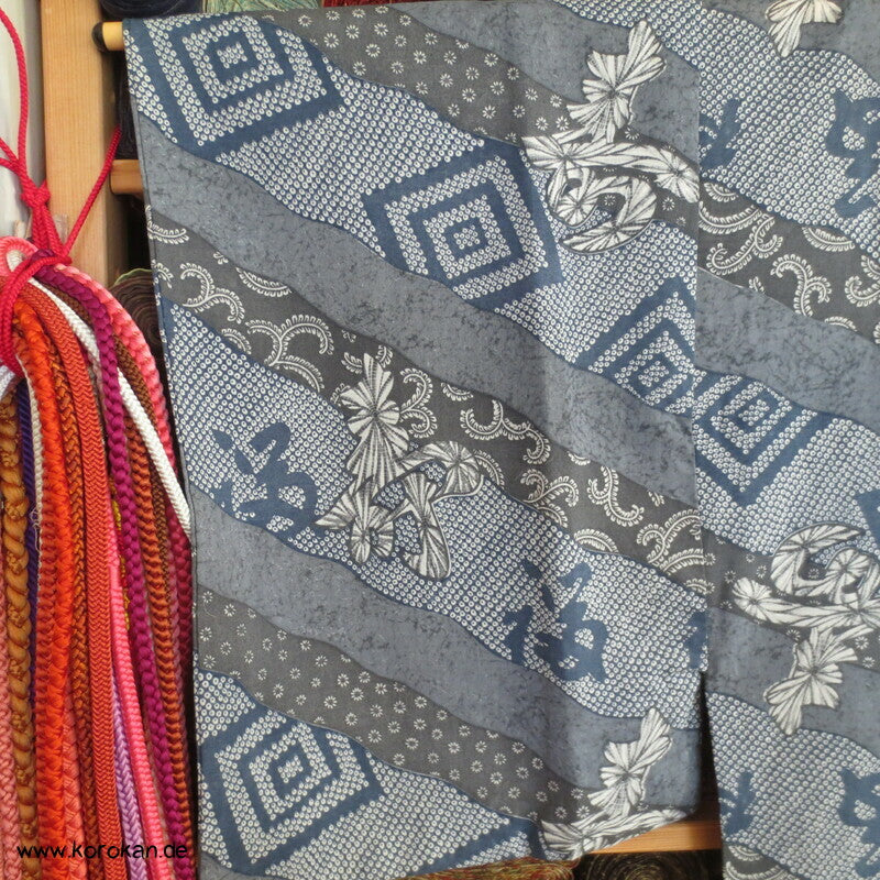 Wollmuslin, Diagonale Muster Juban Kimono