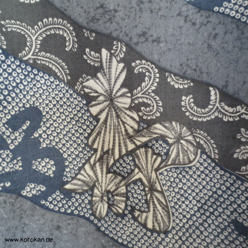 Wollmuslin, Diagonale Muster Juban Kimono
