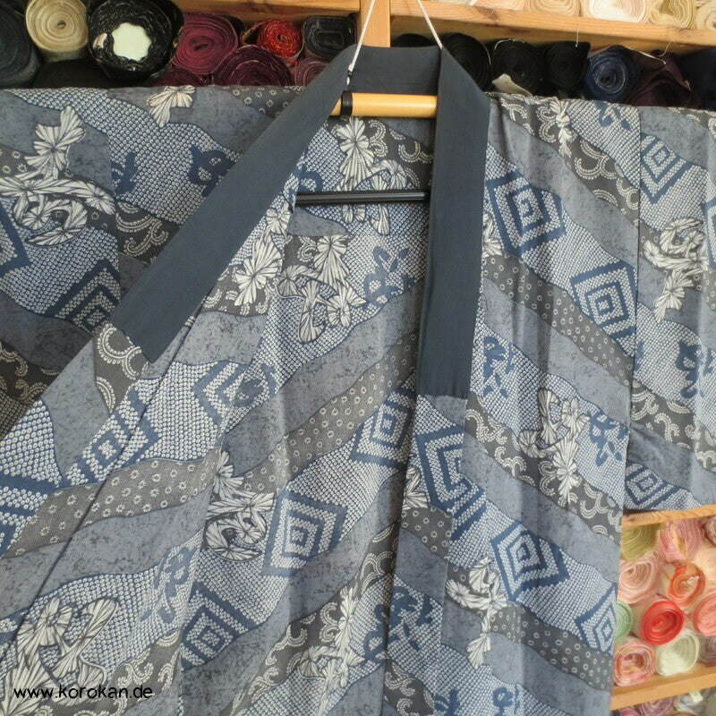 Wollmuslin, Diagonale Muster Juban Kimono