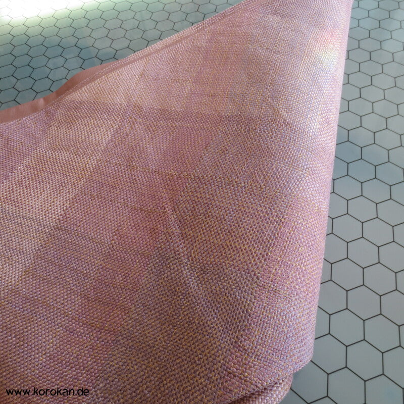 diagonale Verknüpfung Fukuro Obi - rosa - gold