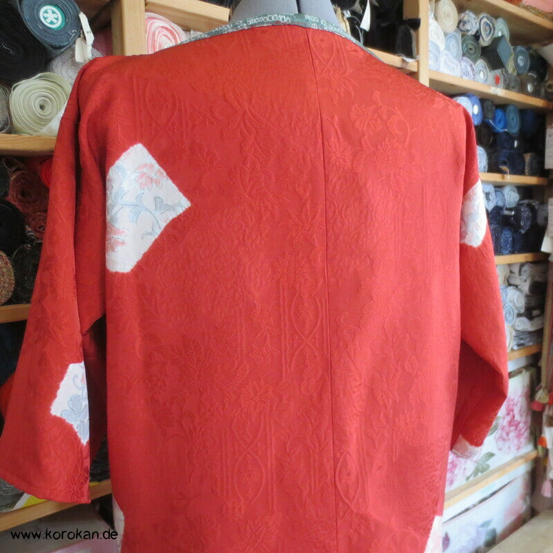 Blusen Shirt aus Seiden Jacquard mit Shibori Kiribame Mustern