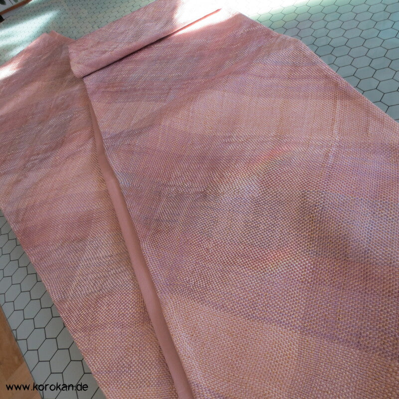 diagonale Verknüpfung Fukuro Obi - rosa - gold