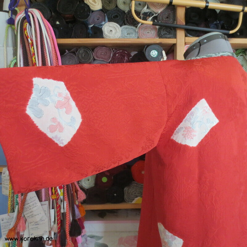 Blusen Shirt aus Seiden Jacquard mit Shibori Kiribame Mustern