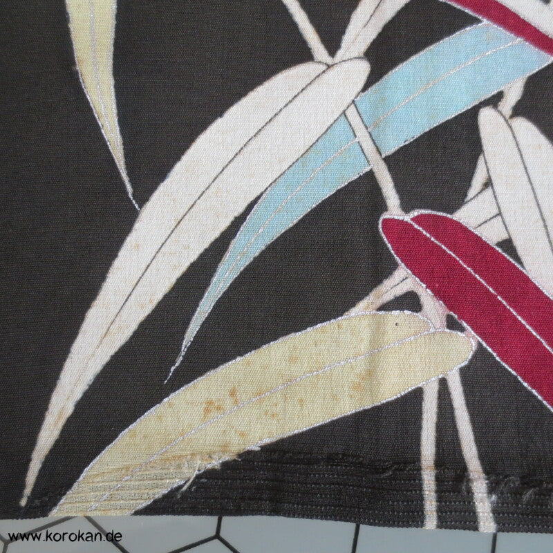 Boote im Bambus antiker Tomesode Kimono Rho Seide