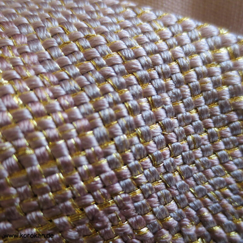 diagonale Verknüpfung Fukuro Obi - rosa - gold