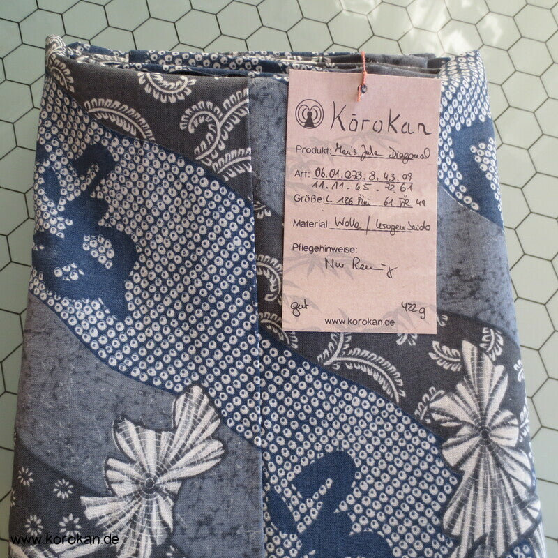 Wollmuslin, Diagonale Muster Juban Kimono
