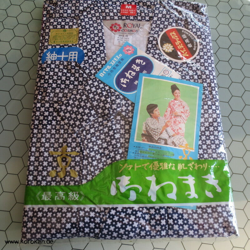 kleine Kreuze japanischer Nemaki - Schlafkimono, Baumwolle
