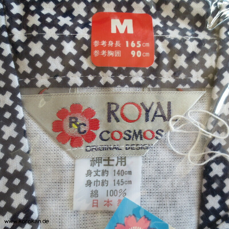 kleine Kreuze japanischer Nemaki - Schlafkimono, Baumwolle