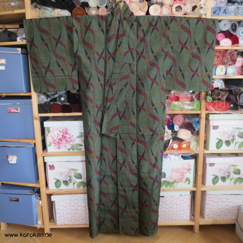 DNA Tatewaku Kasuri Tsumugi Seiden Kimono