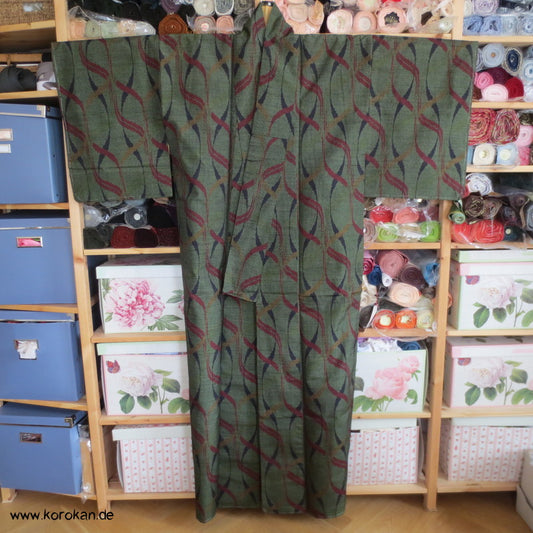 DNA Tatewaku Kasuri Tsumugi Seiden Kimono