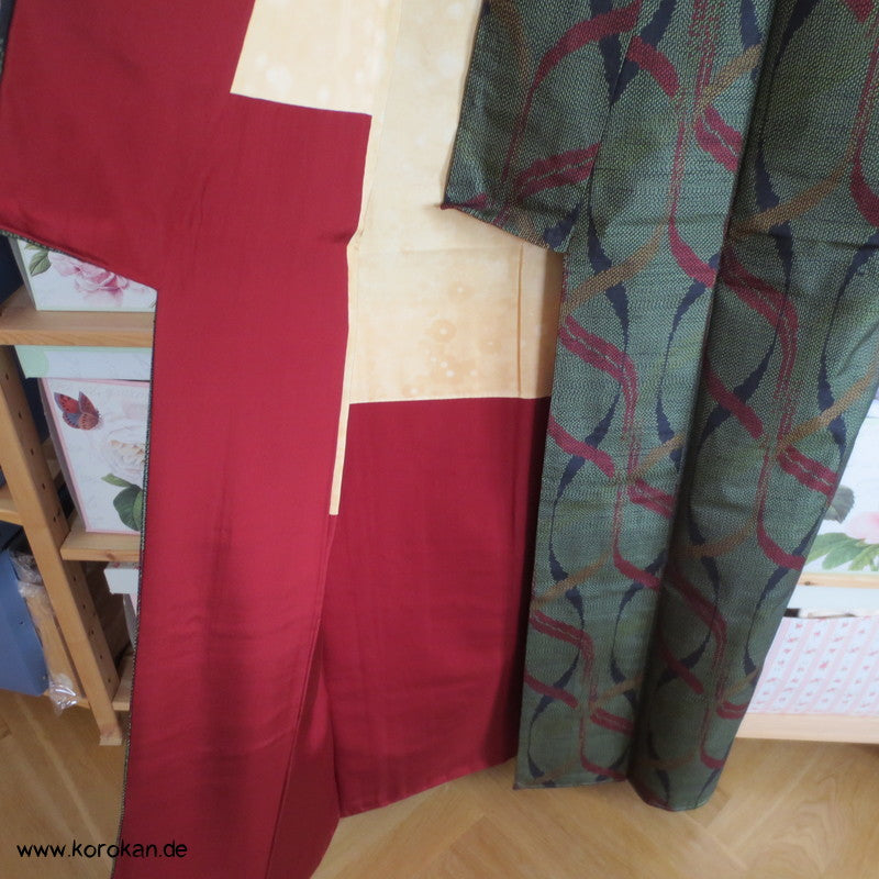 DNA Tatewaku Kasuri Tsumugi Seiden Kimono