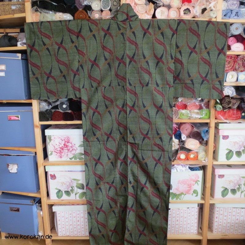 DNA Tatewaku Kasuri Tsumugi Seiden Kimono
