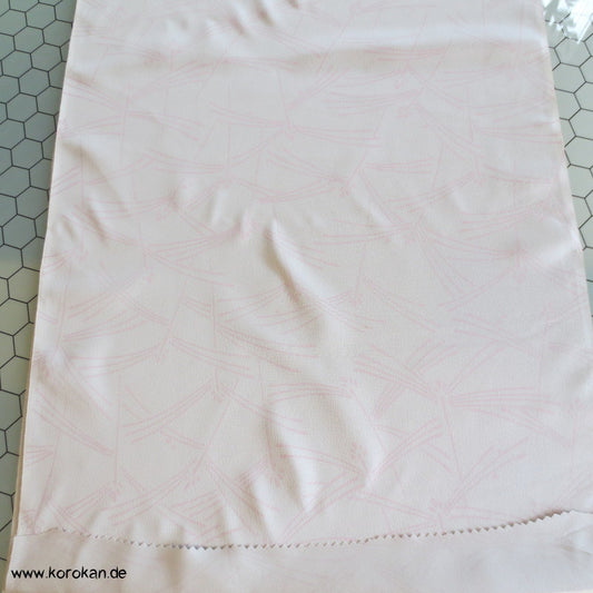 hellgrau mit rosa Pinien Nadeln Kimono Seiden Crepe Satin