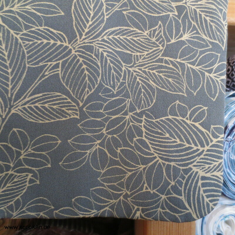 Haori Kimono Jacke aus Seide, allover Blättermuster