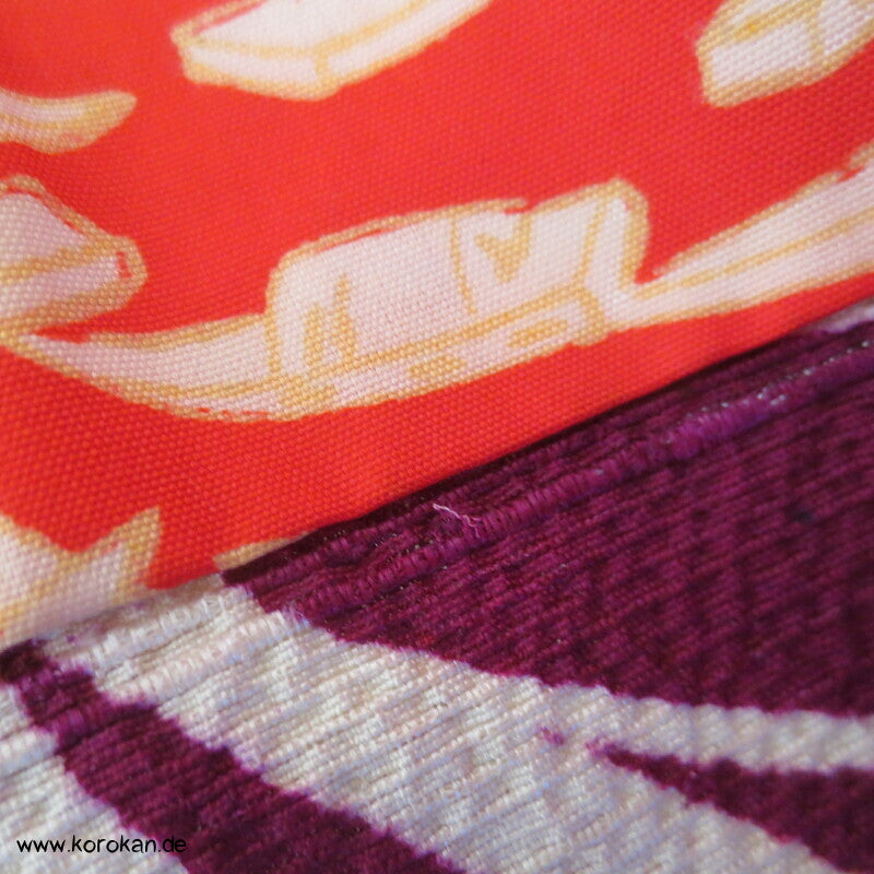 Bambus auf dunkelpink Michiyuki Kimono Jacke Seide, Tsumugi