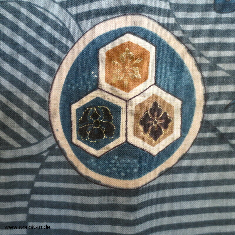 Mon auf Wollmuslin Männer Juban Kimono