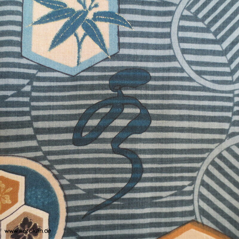 Mon auf Wollmuslin Männer Juban Kimono