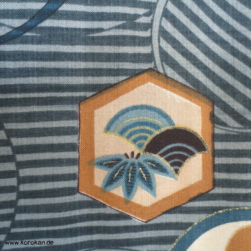 Mon auf Wollmuslin Männer Juban Kimono