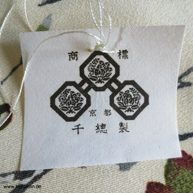 Sakurazweige, helle Chirimen Seide, Kimono Tanmono
