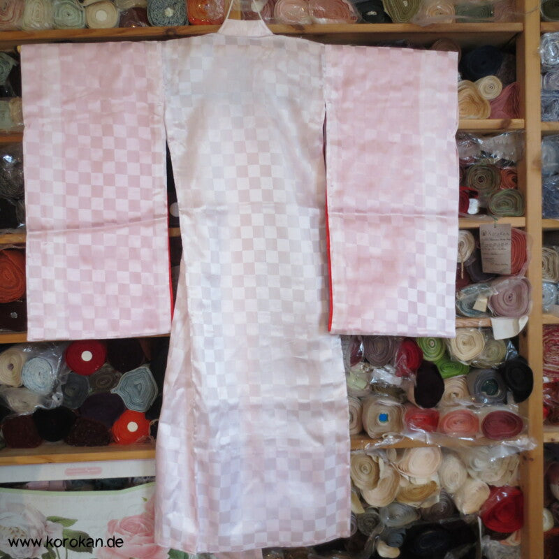 kleine Mädchen Furisode - Prachtkimono, Mandarinenten, Goldstickerei