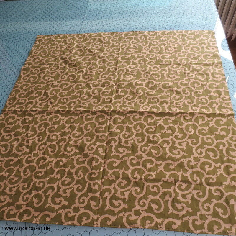 Furoshiki Karakusa Arabesken khaki - oliv