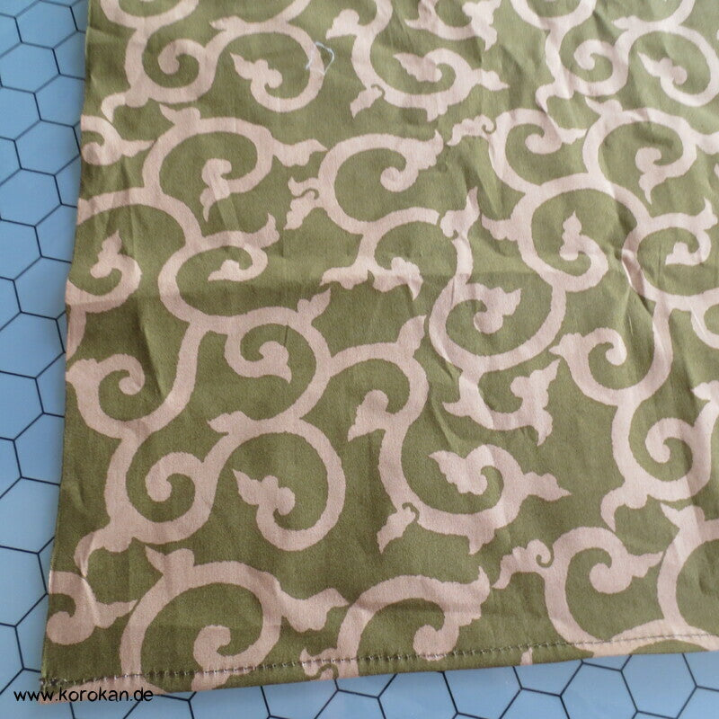 Furoshiki Karakusa Arabesken khaki - oliv