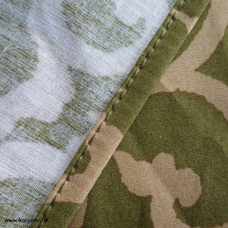 Furoshiki Karakusa Arabesken khaki - oliv