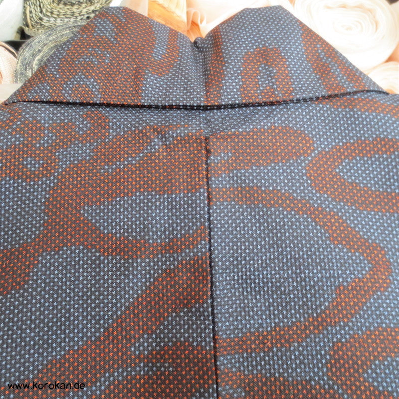 Wellen Tsumugi Seiden Kimono, Japan Komon Alltag