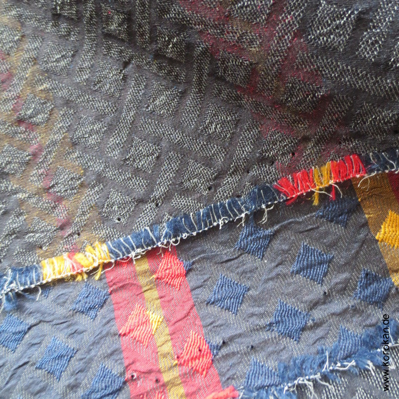 gestreifte Wolle / Seide für Hakama Anfertigung