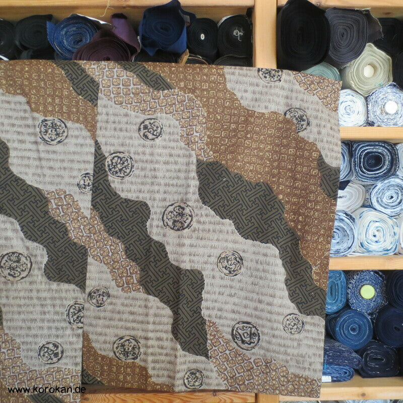 Wollmuslin diagonale Muster Juban