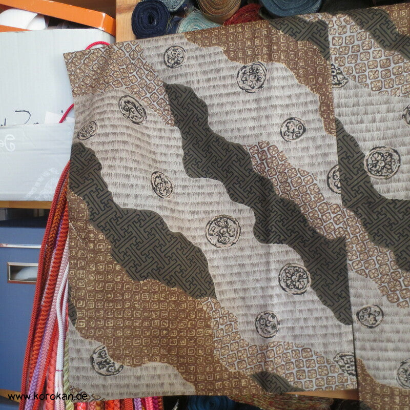 Wollmuslin diagonale Muster Juban