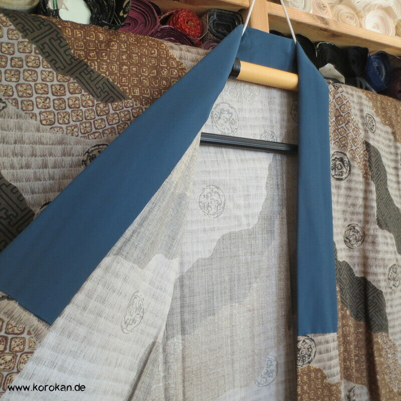 Wollmuslin diagonale Muster Juban