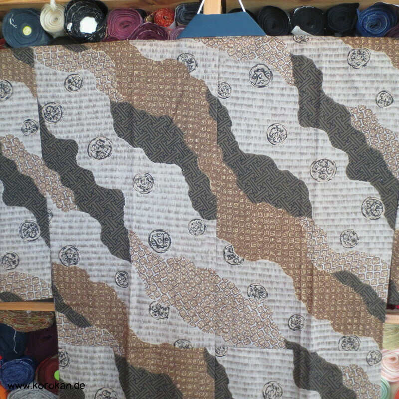 Wollmuslin diagonale Muster Juban