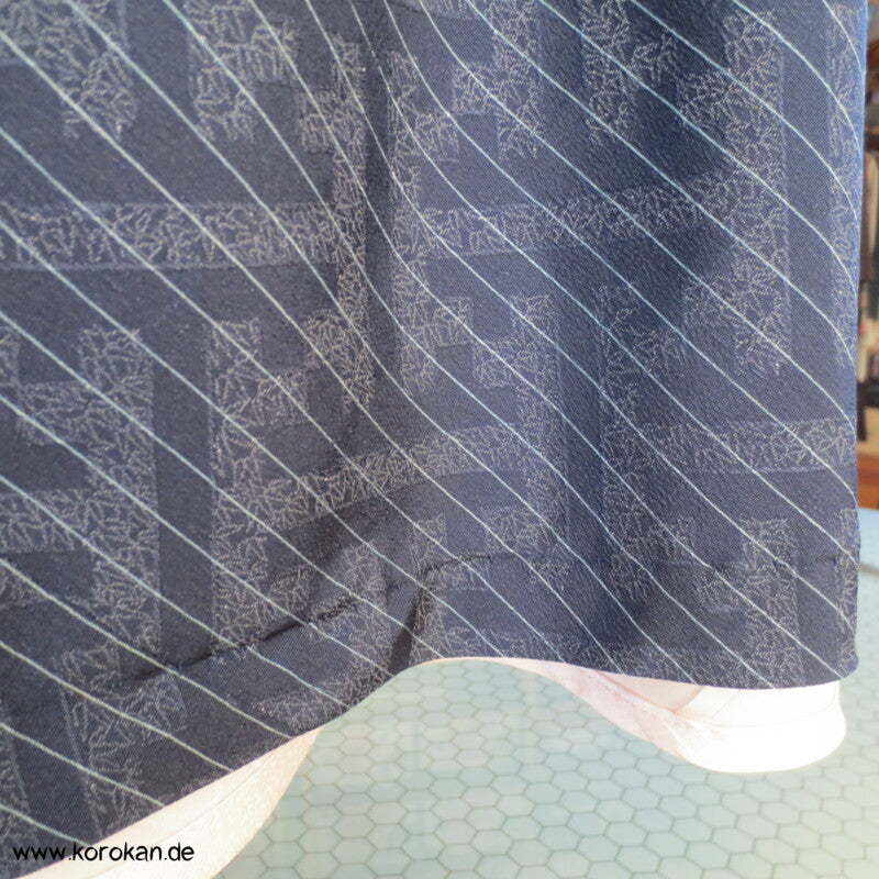 Kimono Sayagata Seidendamast Bias Cut Lagenlook Rock