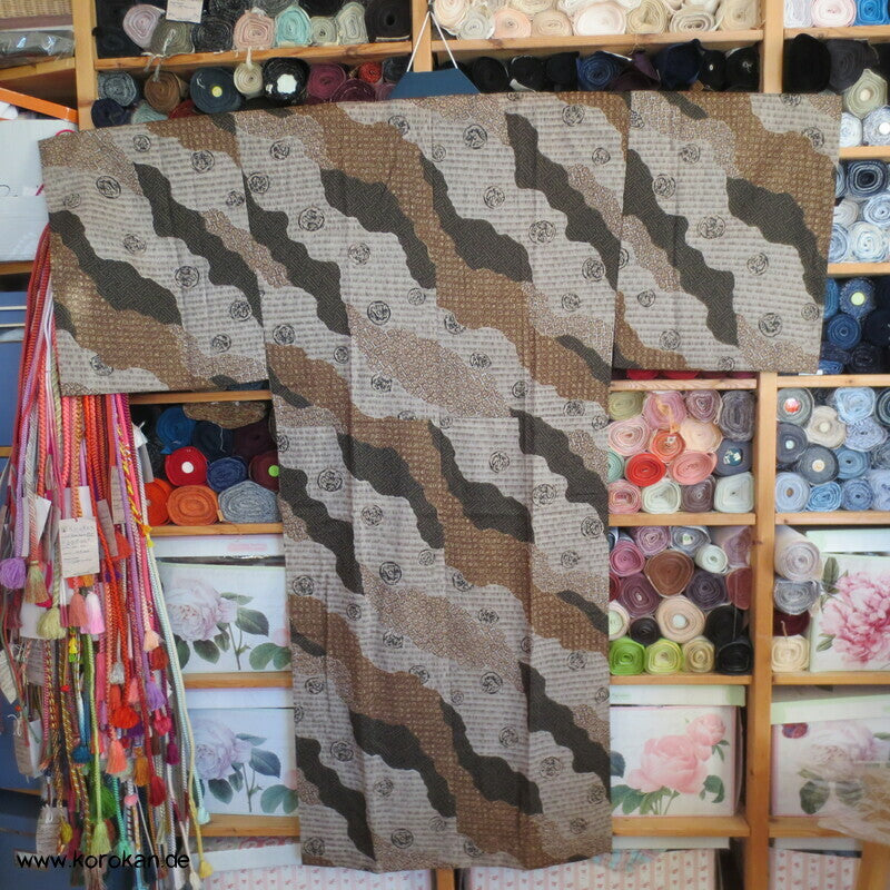 Wollmuslin diagonale Muster Juban
