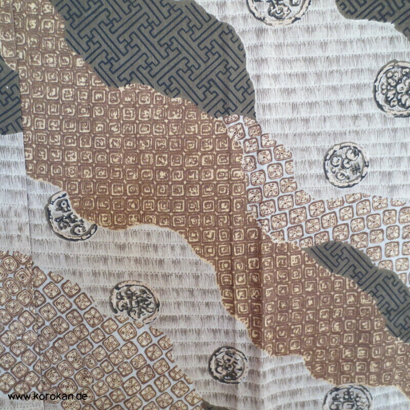 Wollmuslin diagonale Muster Juban
