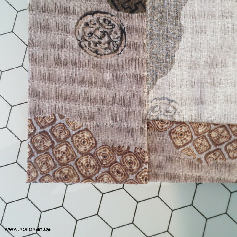 Wollmuslin diagonale Muster Juban