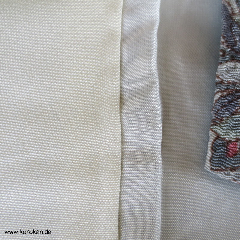 blaugraues Granatapfelmuster Chirimen Seiden Crepe Komon Kimono