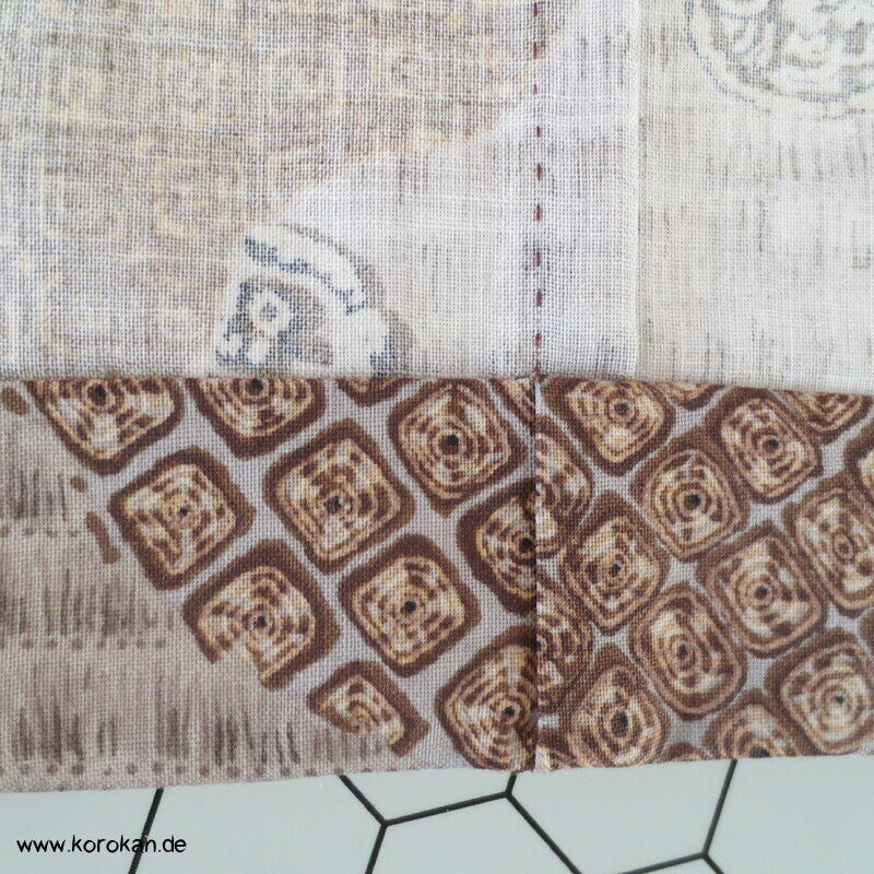 Wollmuslin diagonale Muster Juban