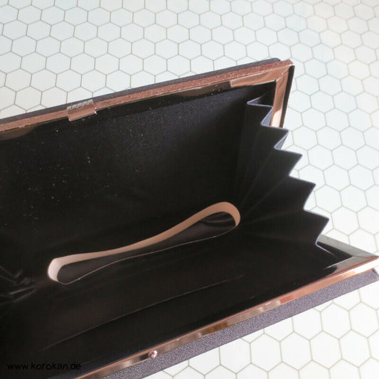 Clutch Tasche für Kimono, schlicht schwarz