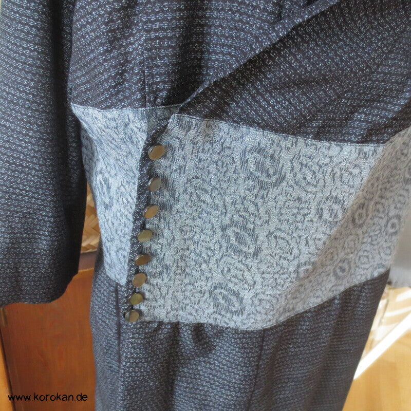 Kimono Kleid aus Seide / Hanf / Ramie Kasuri Tsumugi