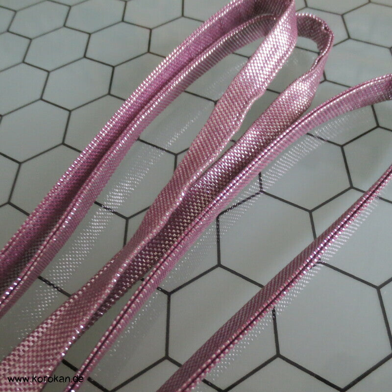 Vintage Obijime, Seidenbrokat, flieder silber
