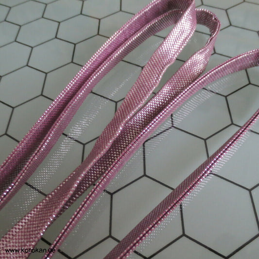 Vintage Obijime, Seidenbrokat, flieder silber