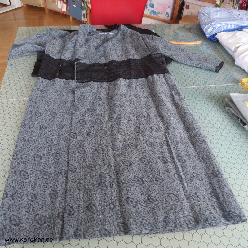 Kimono Kleid aus Seide / Hanf / Ramie Kasuri Tsumugi