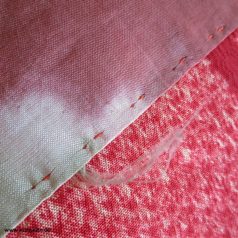 rote Päonien Shibori Print japanische Haori Kimono Jacke
