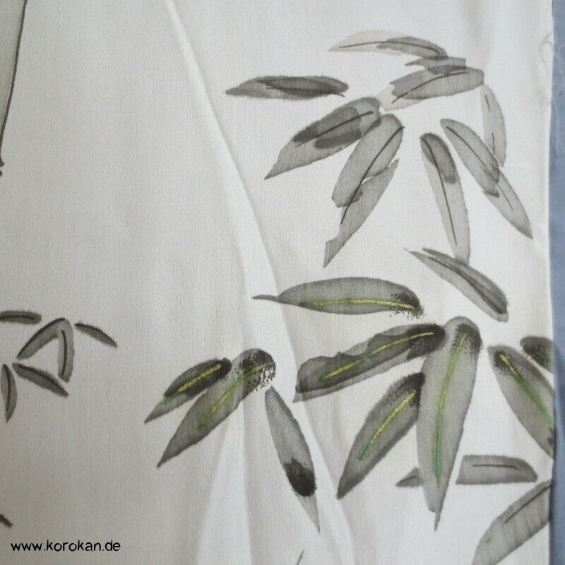 Tiger im Bambus handgemalt Fushi Tsumugi Haori