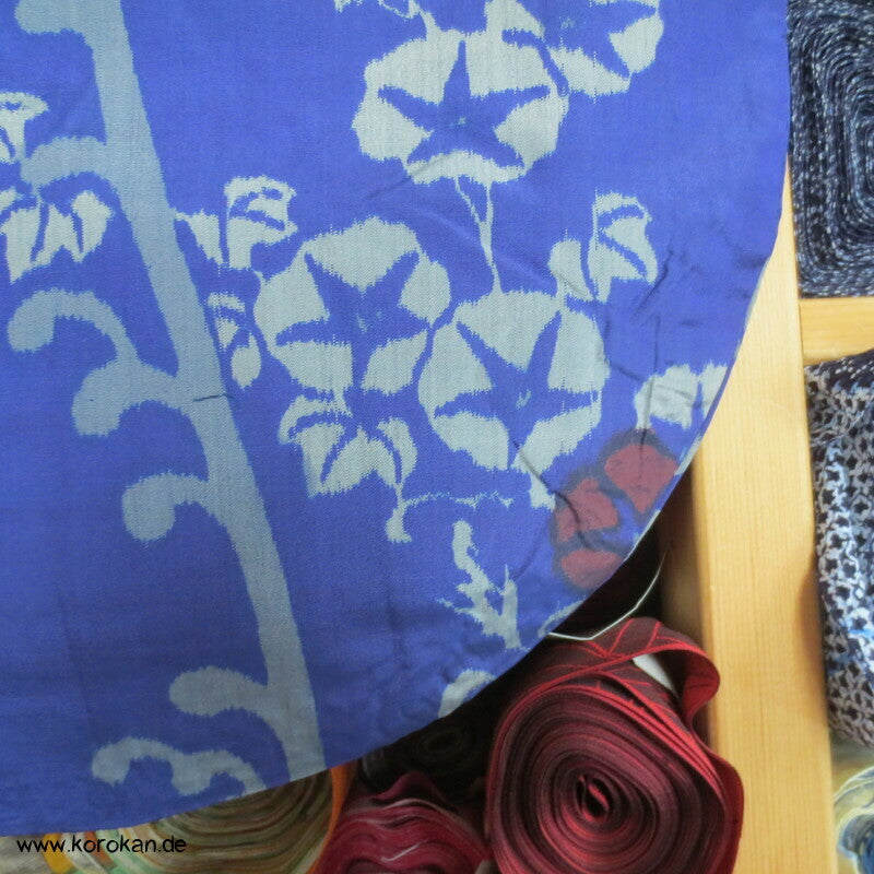japanischer Asagao Prachtwinden Meisen Seiden Kimono