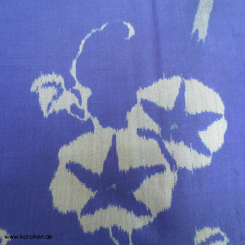 japanischer Asagao Prachtwinden Meisen Seiden Kimono