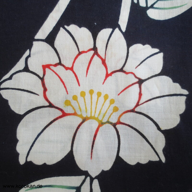 bunte Blüten Yukata Kimono Baumwoll Stoff
