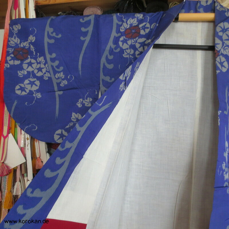japanischer Asagao Prachtwinden Meisen Seiden Kimono
